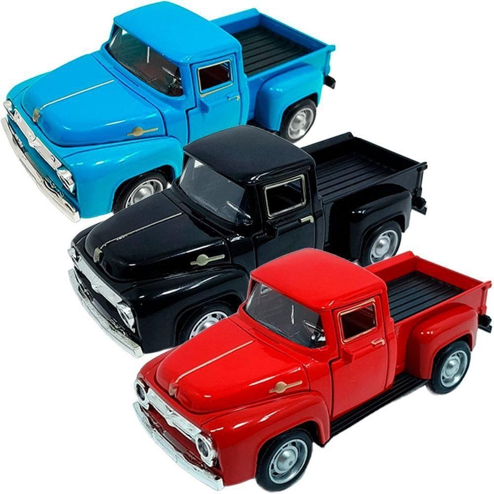 Miniaturas Carrinho Camionete Pickup F-100 Em Metal Kit 3pçs