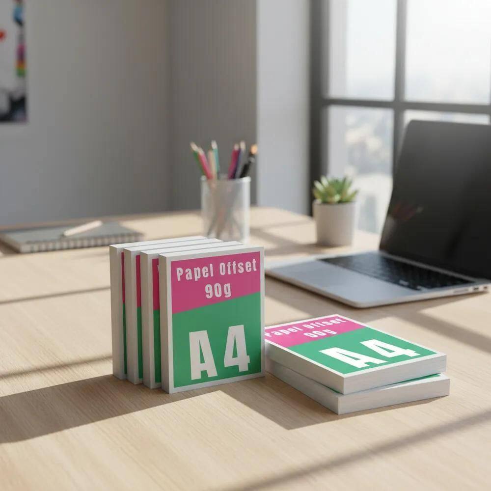 Papel Offset 90G Premium 500 Folhas A4 Branco Sulfite Quinto