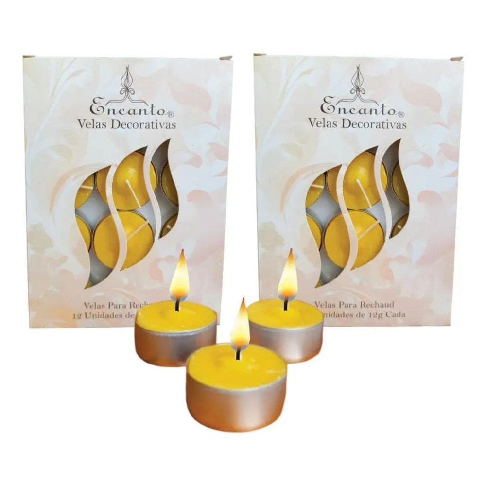 3X Velas Citronela Aromáticas Rechaud 24 Unidades Recho Enca