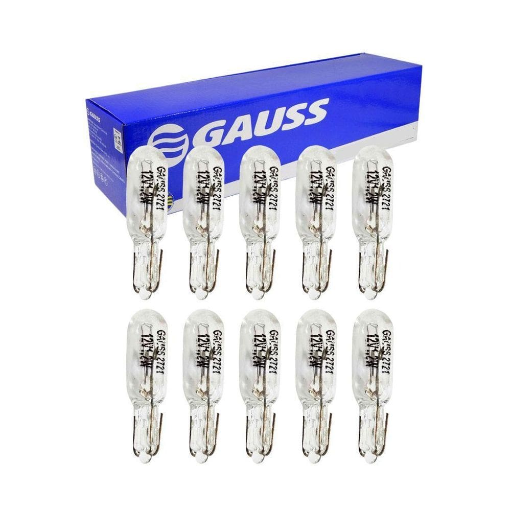 Kit 10 Lâmpadas Esmagada Pinguinho Painel Carro T5 12V 1,2W