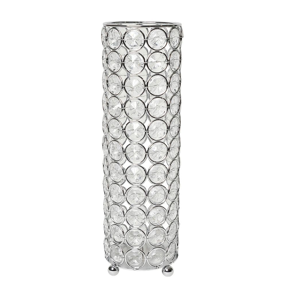 Vaso Elegant Designs HG1011-CHR Crystal Chrome 26 cm