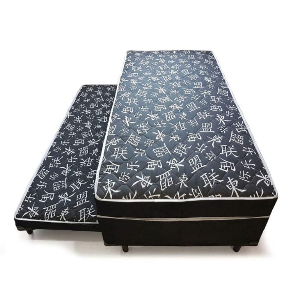 Bicama Solteiro Colchão Conjugado + Cama Auxiliar 5cm