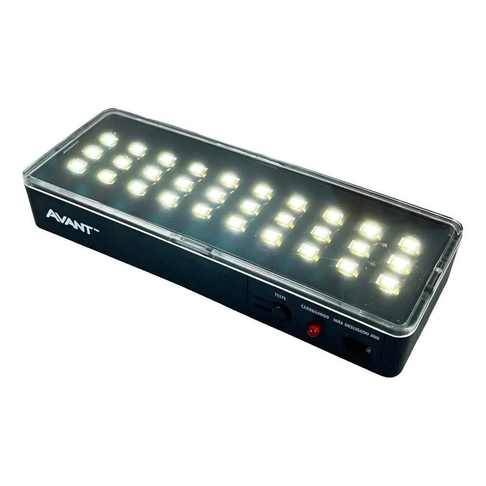 Luminária Emergência 1W Barra Led Integrado Ip20 Avant Cor P