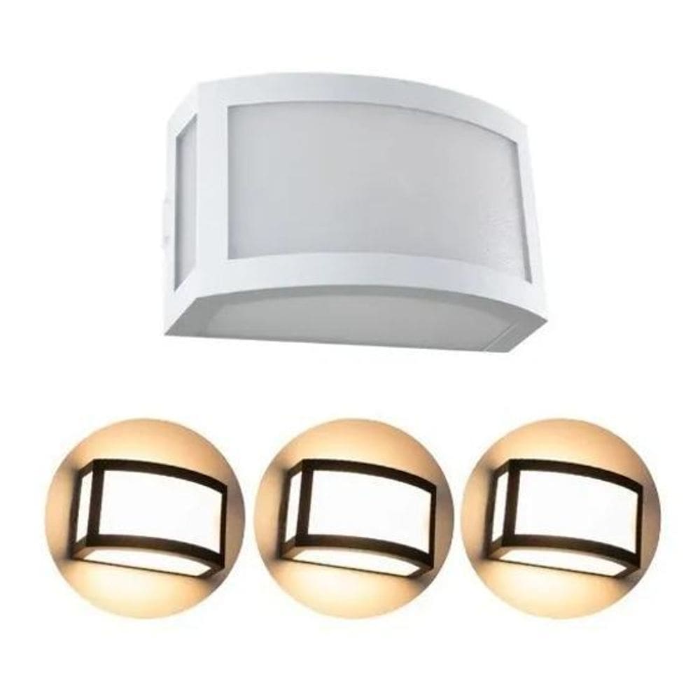 Arandela Facho De Luz Parede Muro Externa Interna E27 P Bran