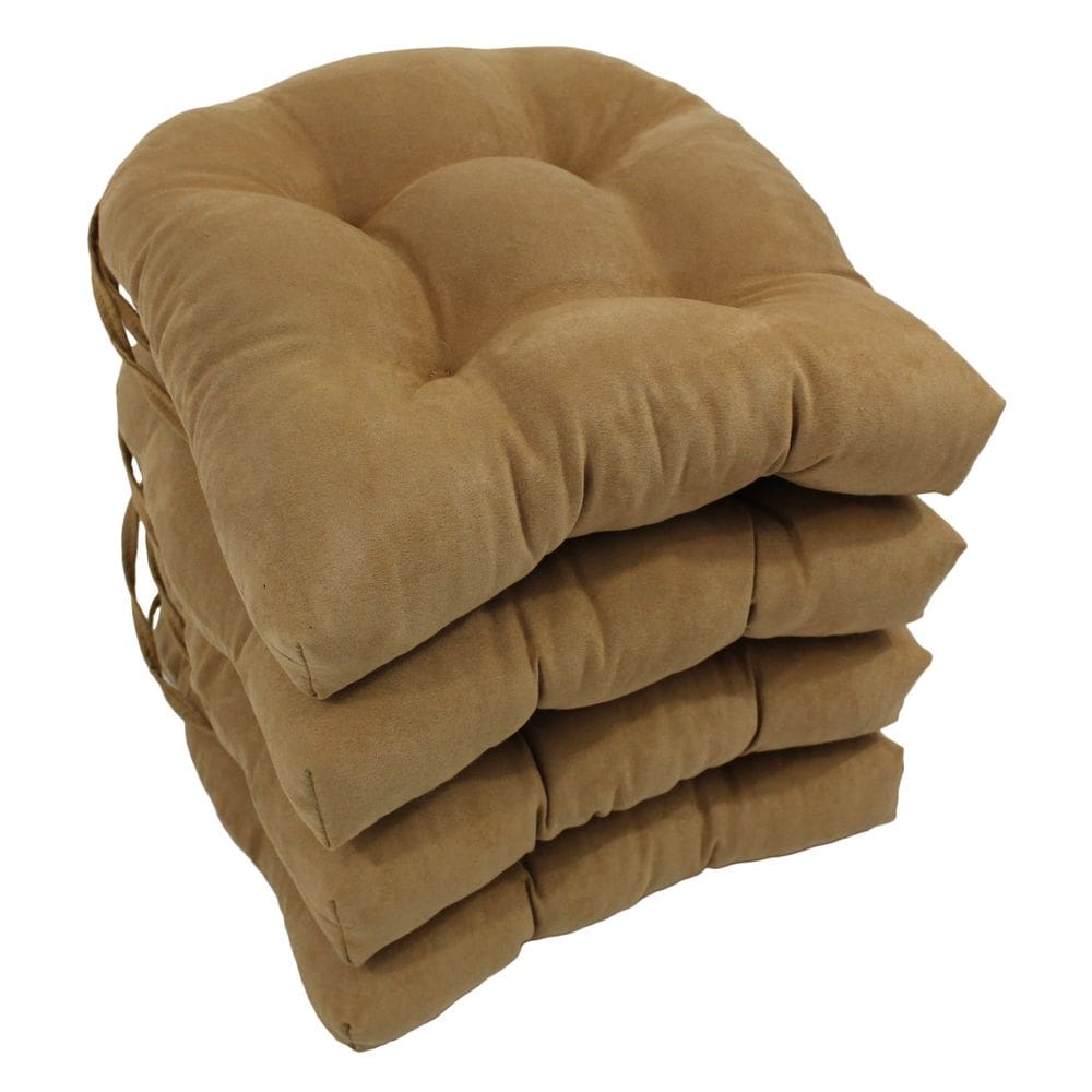Almofada de cadeira Blazing Needles Microsuede 40x40cm Camel x4
