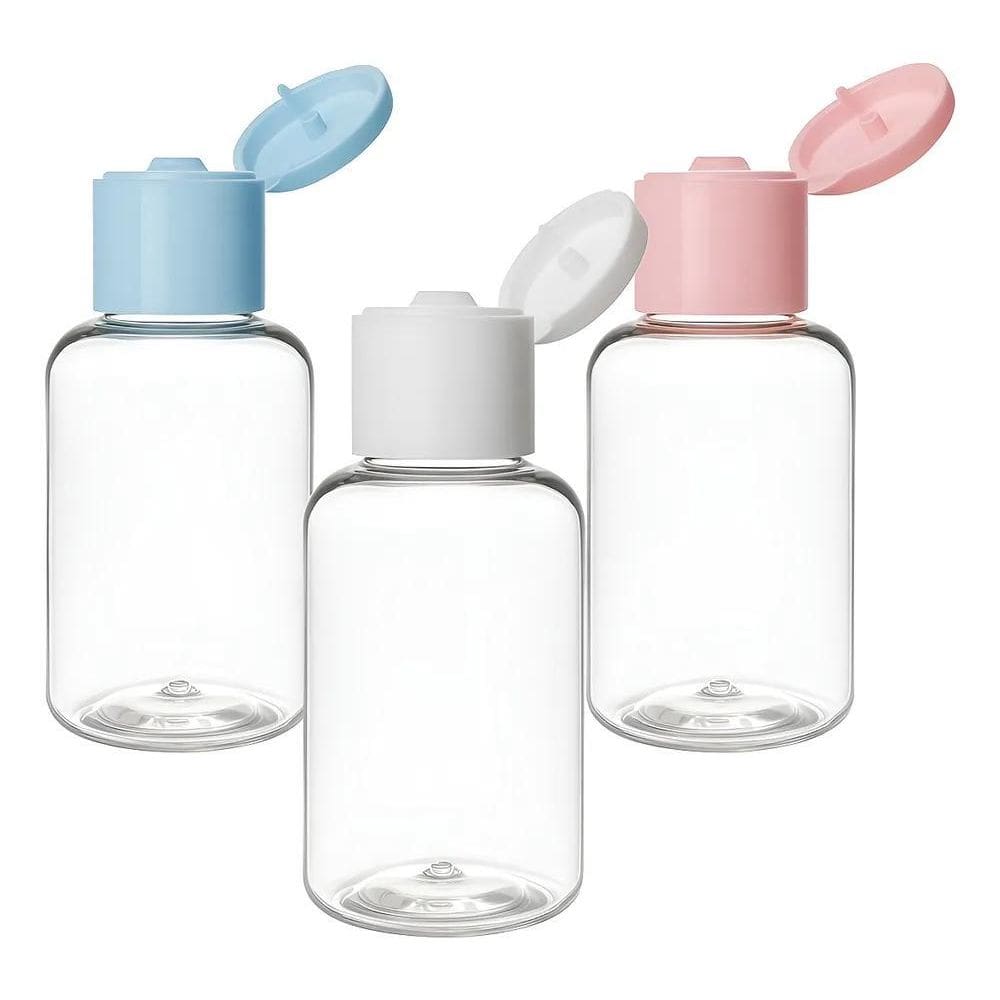 50 Frasco Pet 30 Ml Tampa Flip Top Lembrancinhas Alc Vermelh