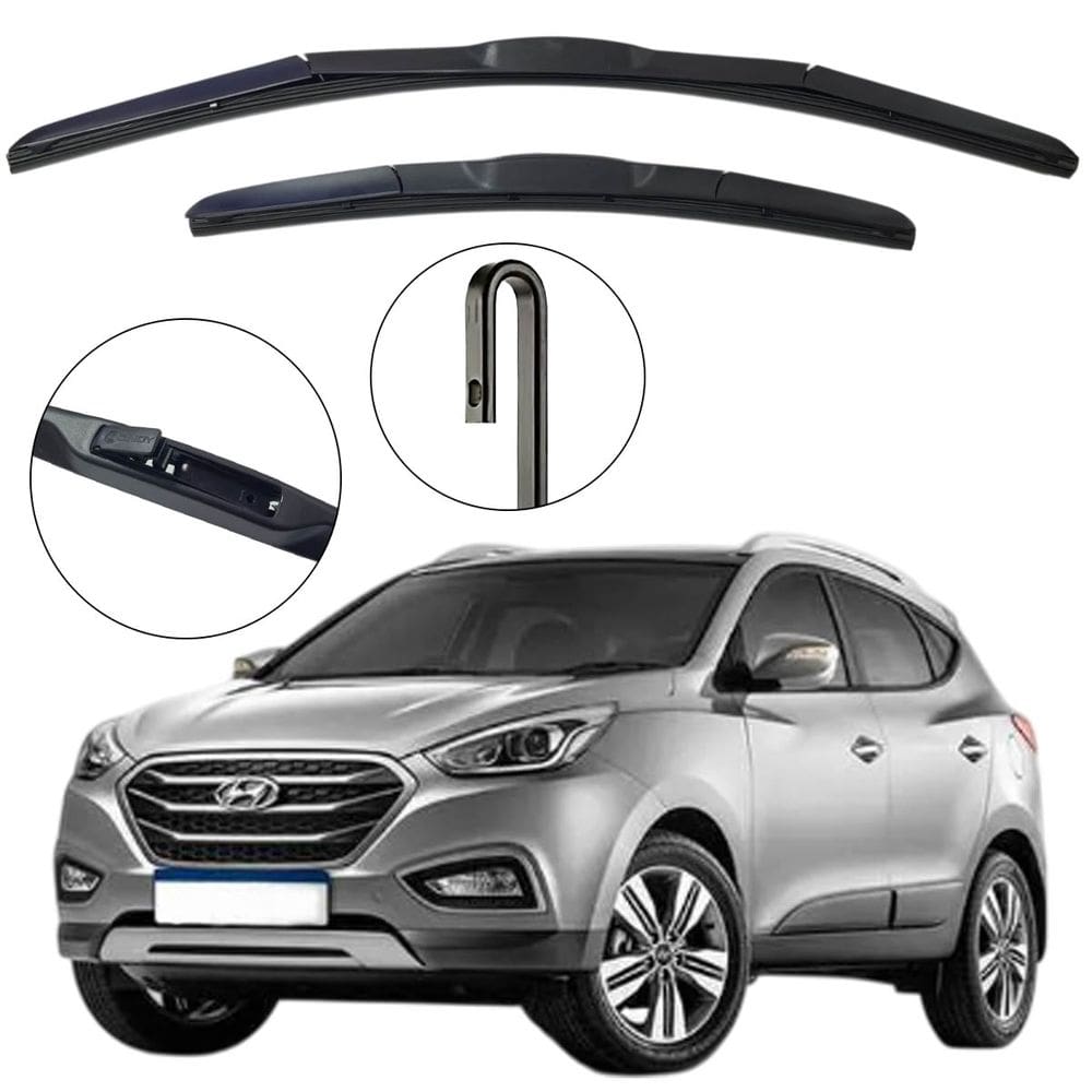 Kit Palheta Dianteira Ix35 2010 a 2022 Limpador de Parabrisa de Silicone