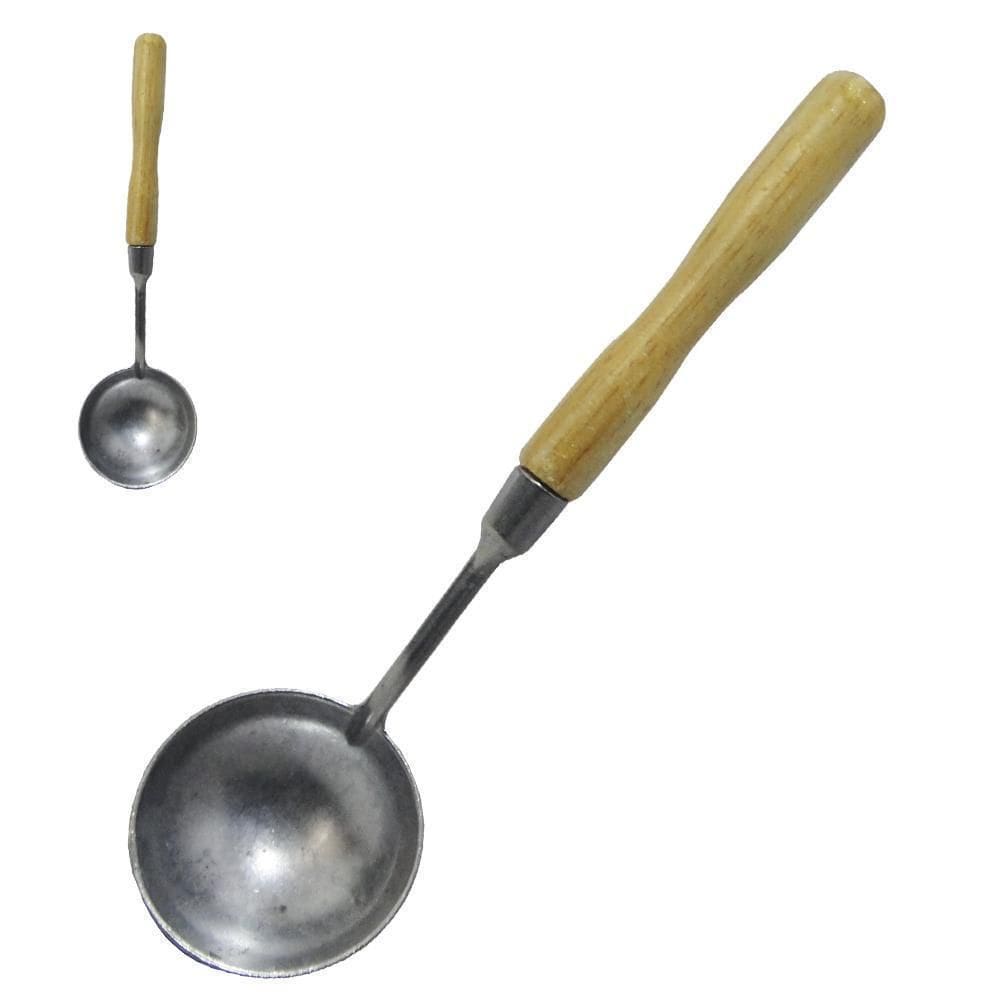 Concha De Aluminio Injetado Cabo Madeira 27,5X7,5Cm