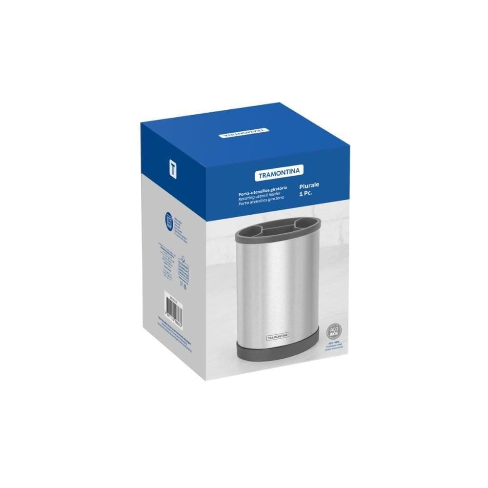 Porta-utensílios Giratório Tramontina Em Aço Inox