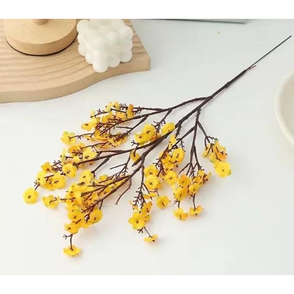 Buque De Cerejeira Mosquitinho Artificial Para Dec Laranja