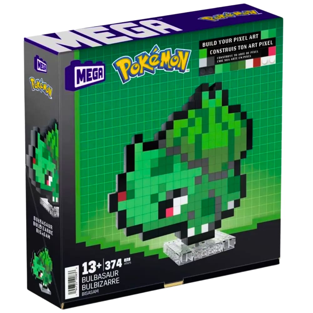 Mega Construx Pixel Art Pokémon Bulbasaur HTH75 Mattel