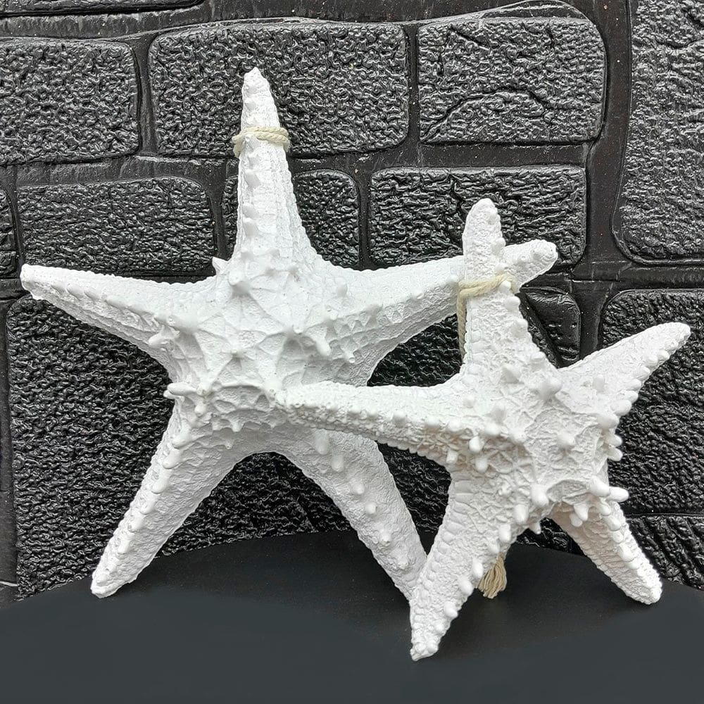 Enfeites Estrelas Mar Branca Casa Praia Mar Oceano Kit 2pçs