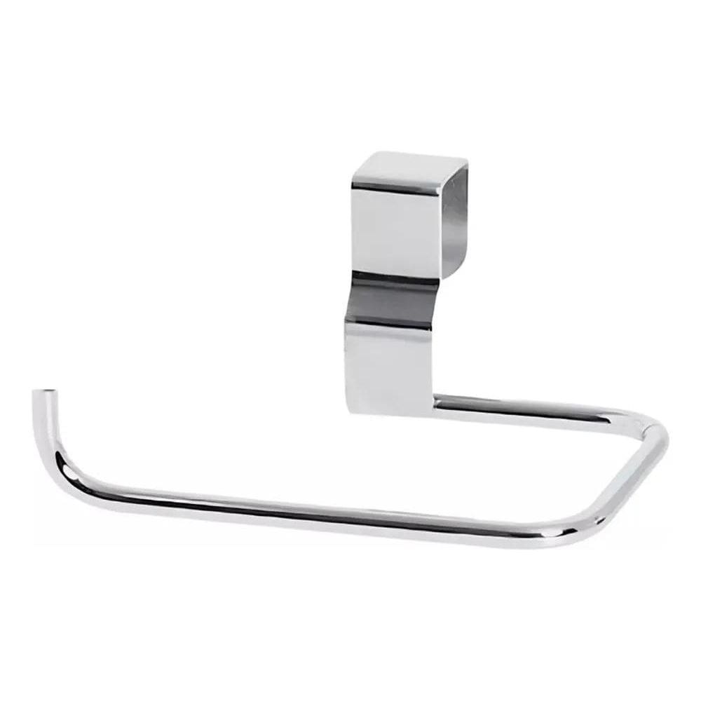 2X Suporte Porta Papel Higiênico Para Caixa Acoplada Cromado