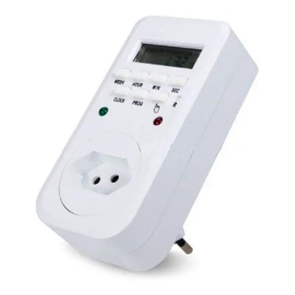 Temporizador Timer Digital Lcd Programável Tomada Bivolt Exb