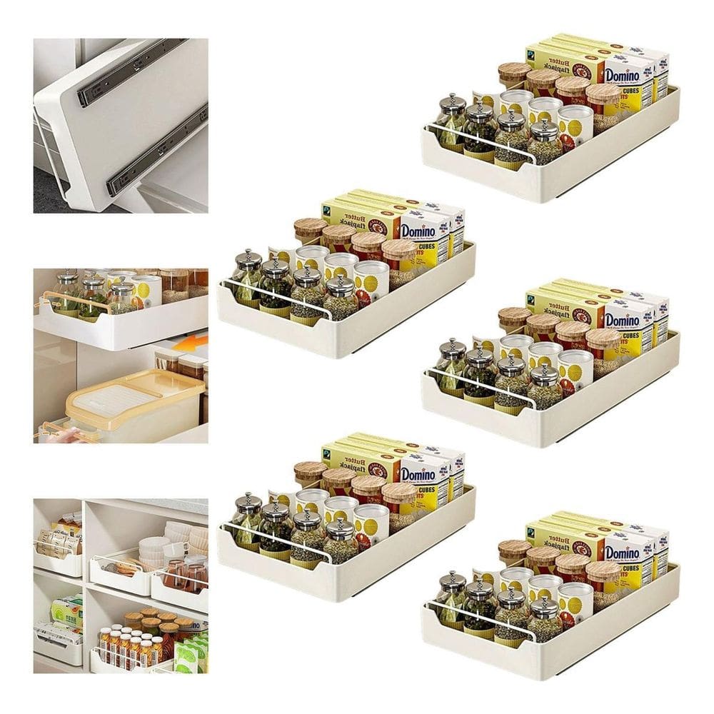 5 Und Gaveta Organizador Armário Cozinha Deslizante Embutido