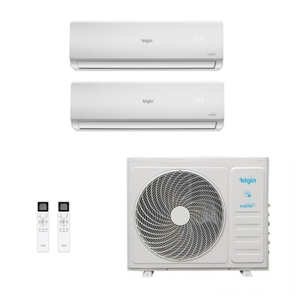 Ar-Condicionado Bi Split Inverter Elgin 27.000 (2x Evap HW 18.000) Quente/Frio 220V