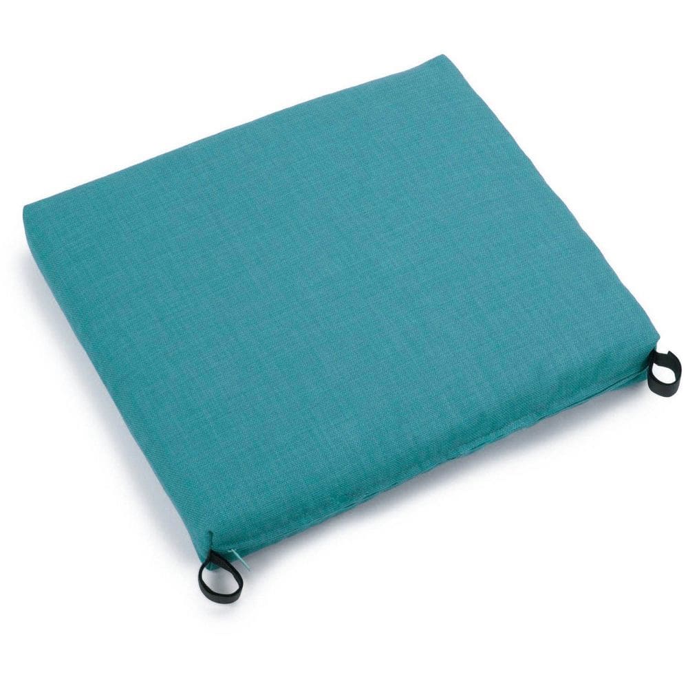 Almofada de cadeira Blazing Needles 51x48 cm Aqua Blue