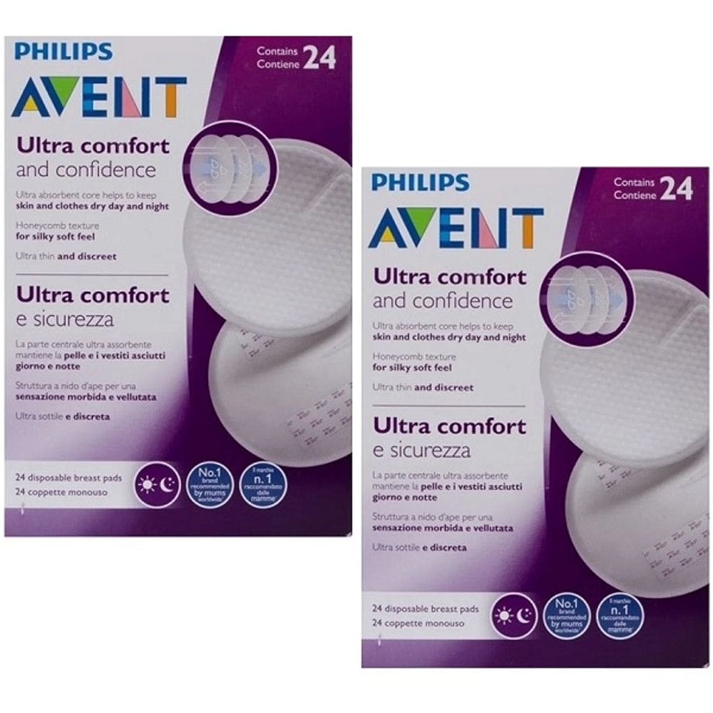 Kit 2 CX Absorvente Descartavel Seios Dia e Noite AVENT 48UN SCF254/24