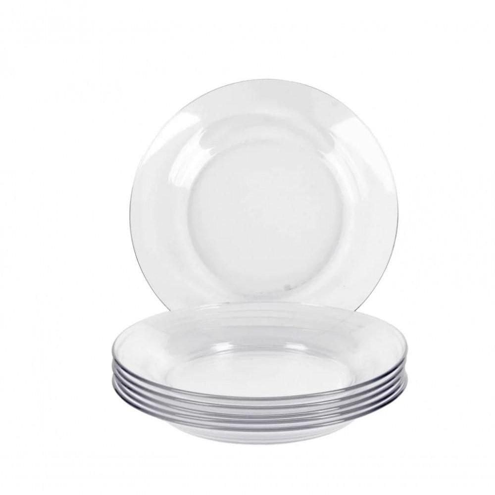 Kit 24 Pratos Fundo Astral Vidro Resistente Duralex - Nadir