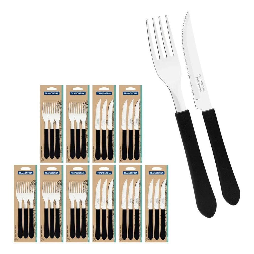 Kit Restaurante 30 Talheres Tramontina 15 Garfos + 15 Facas
