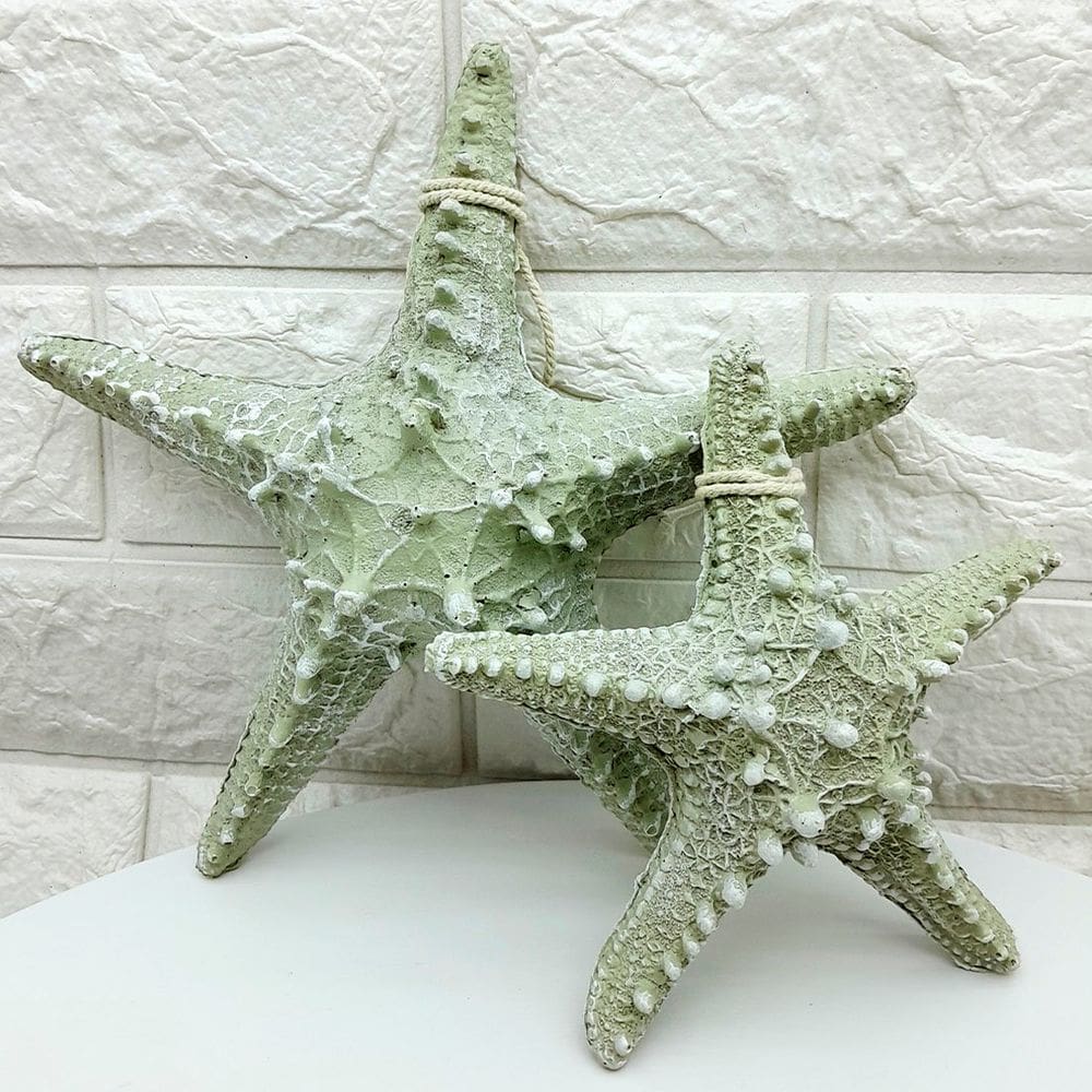 Enfeites Estrelas Mar Verde Casa Praia Mar Oceano Kit 2pçs