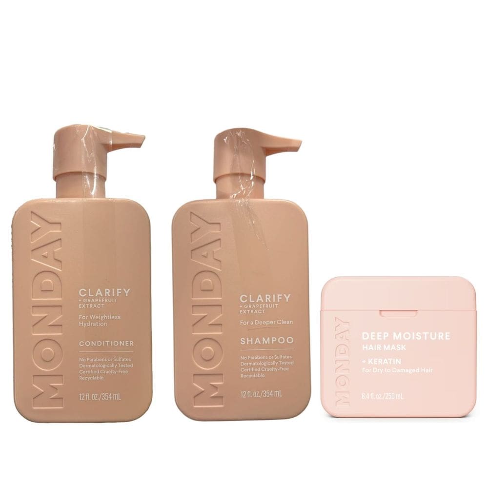 Monday Shampoo e Condicionador Clarify + Mascara Keratin Kit