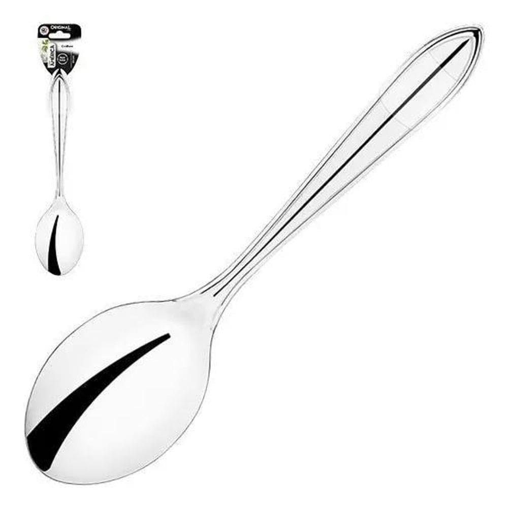 Colher De Arroz Metal 24 Cm Aço Inox