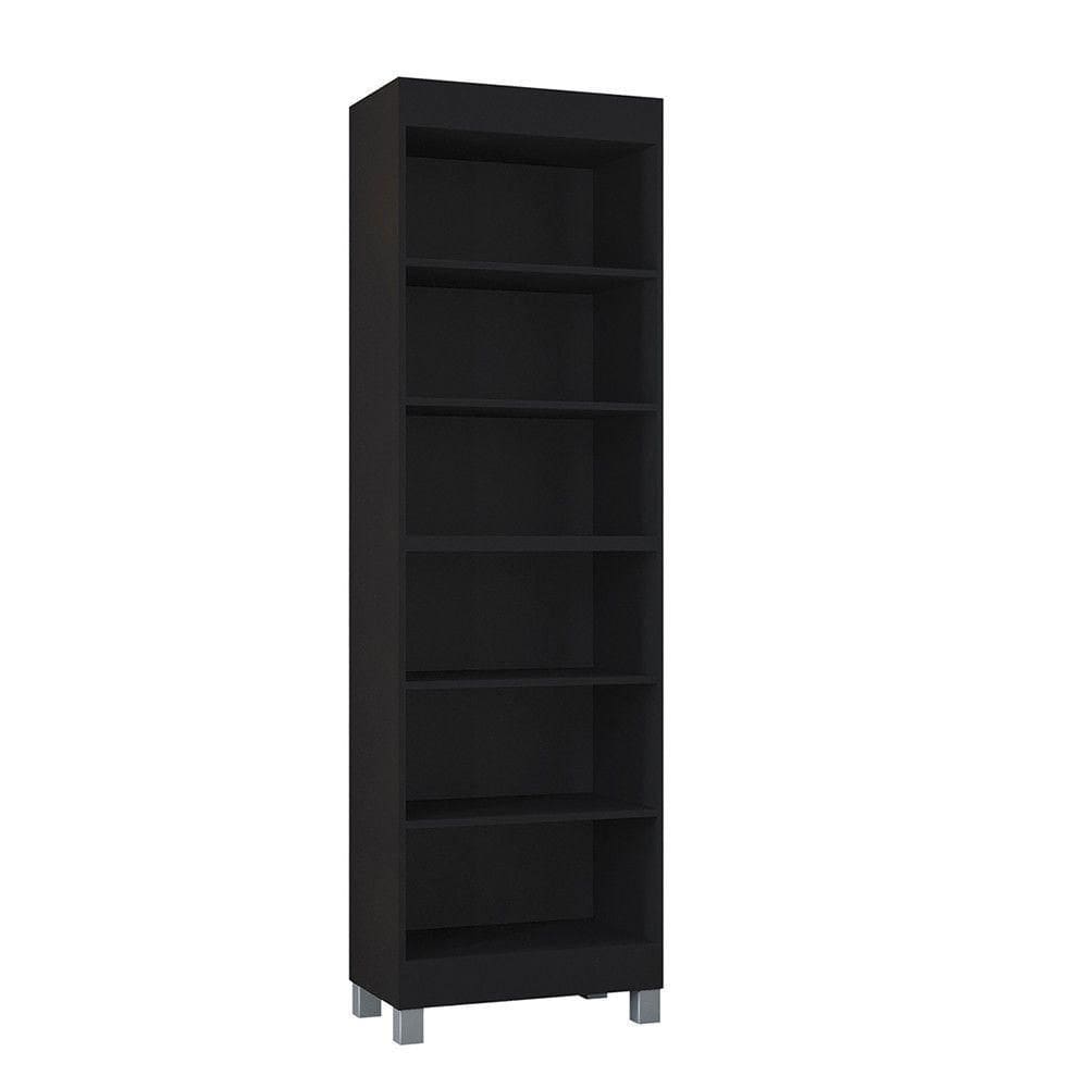 Estante Livreiro Versati Moderna Resistente E Prática Preto