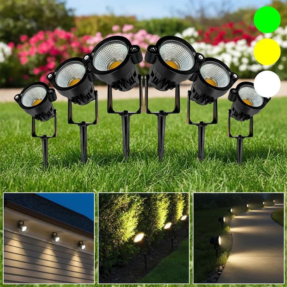 Kit 6 Espeto Led 15W Iluminaç Branco-Frio 110V/220V  Bivolt