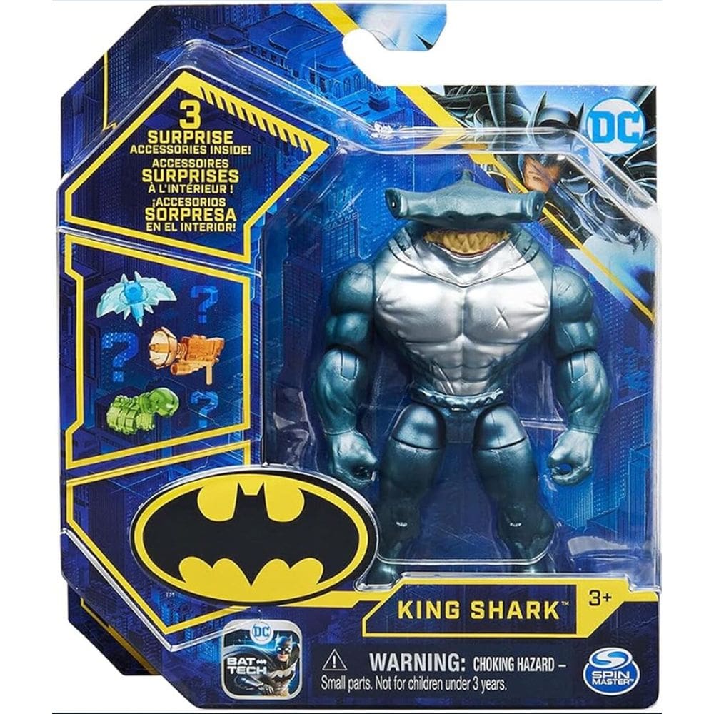 Boneco King Shark 10 Cm Articulado + 3 Acessórios Sunny 2182