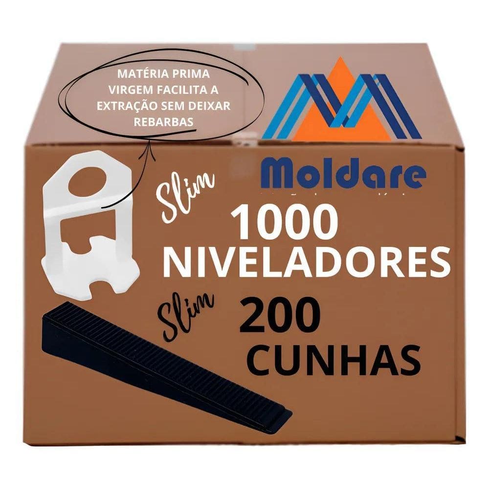 1000 Nivelador + 200 Cunha Moldare Para Porcelanatos E Pi 1