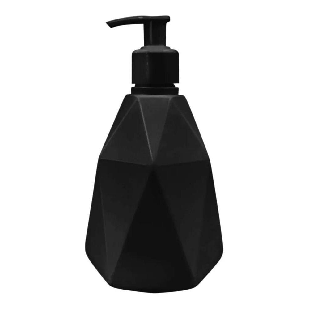 2X Porta Sabonete Líquido Dispenser Plástico Preto Diamante