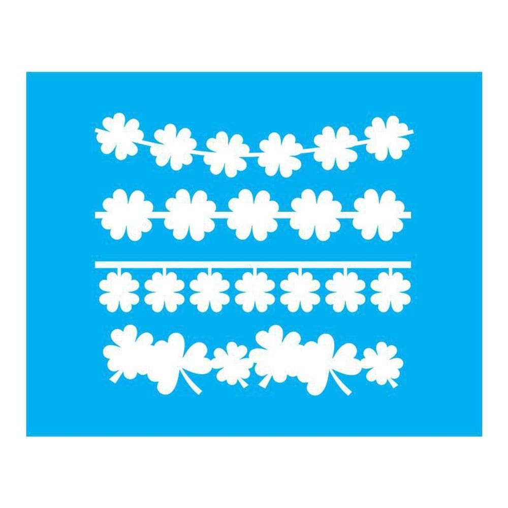 Stencil Tamako Barrados Trevos - 20X25Cm - Ref B190