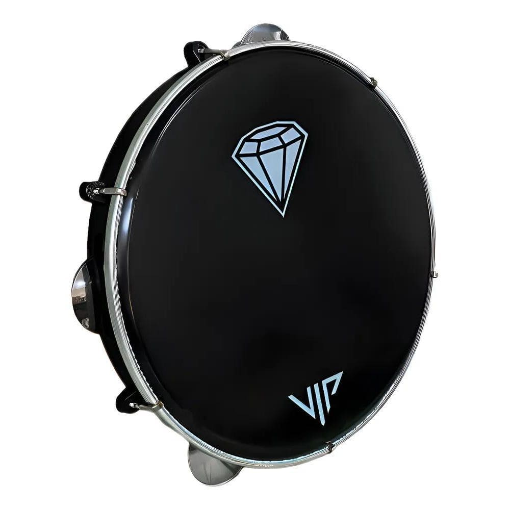 Pandeiro 10 Pele Leitosa Diamante Corpo Abs Cor