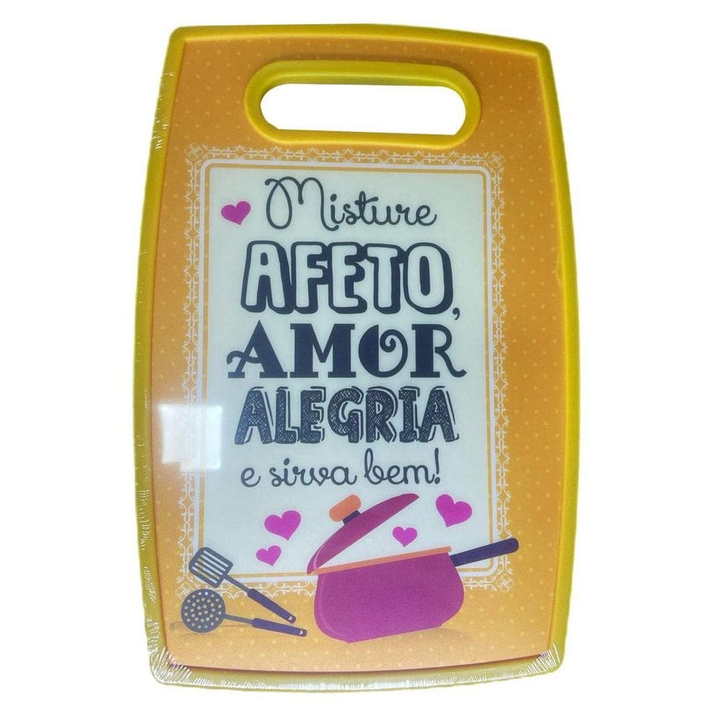 Tábua Corte Carne Legumes Plástico Reforçado Resistente 36Cm