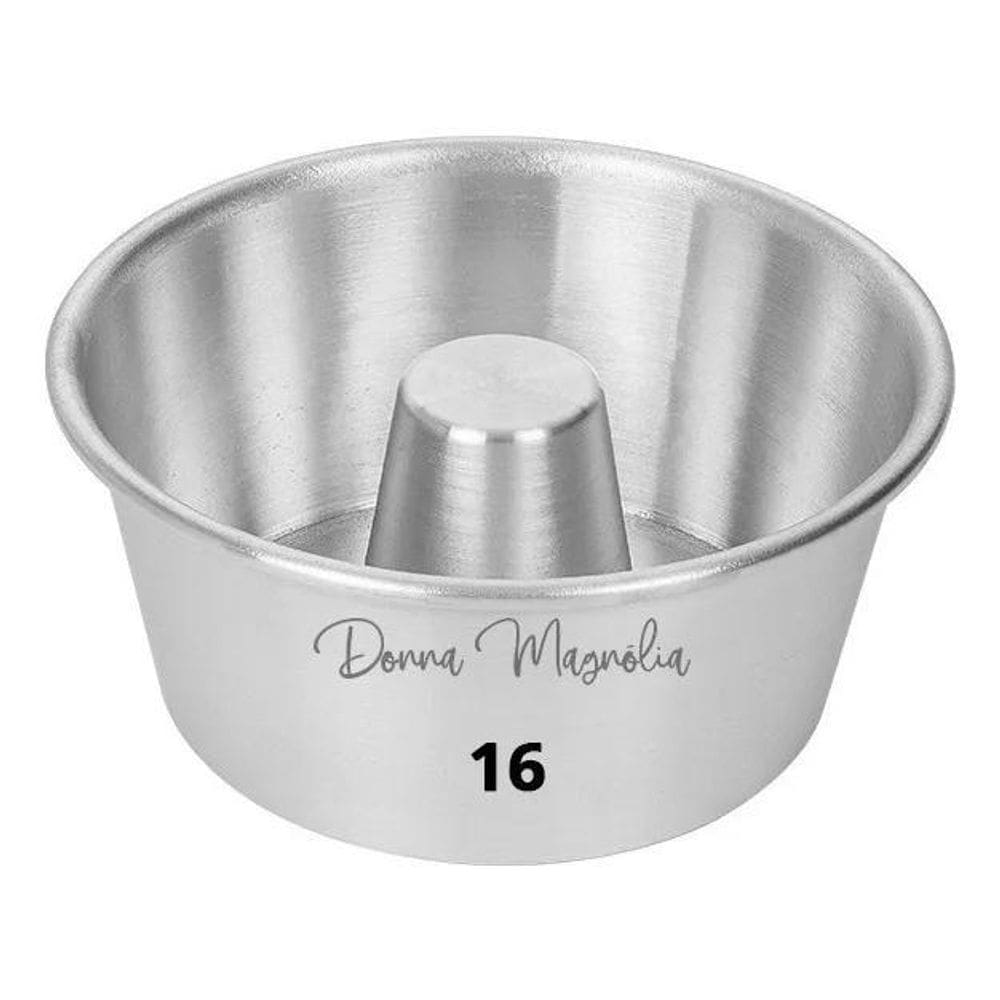 2X Forma Assadeira Bolo Pudim Redonda C/Tubo N 16 - C32