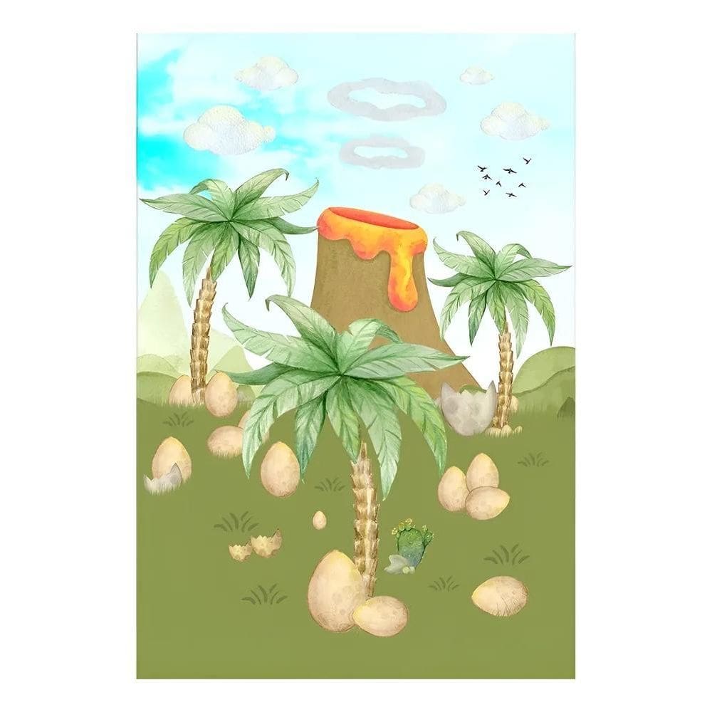 Painel Festa Retangular Vertical Casadinho Em Dinossauro Ba