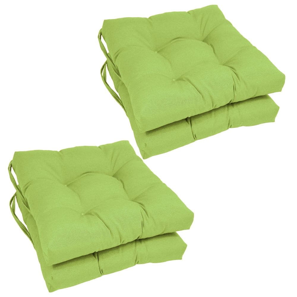 Almofadas de cadeira Blazing Needles 40x40x9 cm Conjunto de 4 Mojito Lime