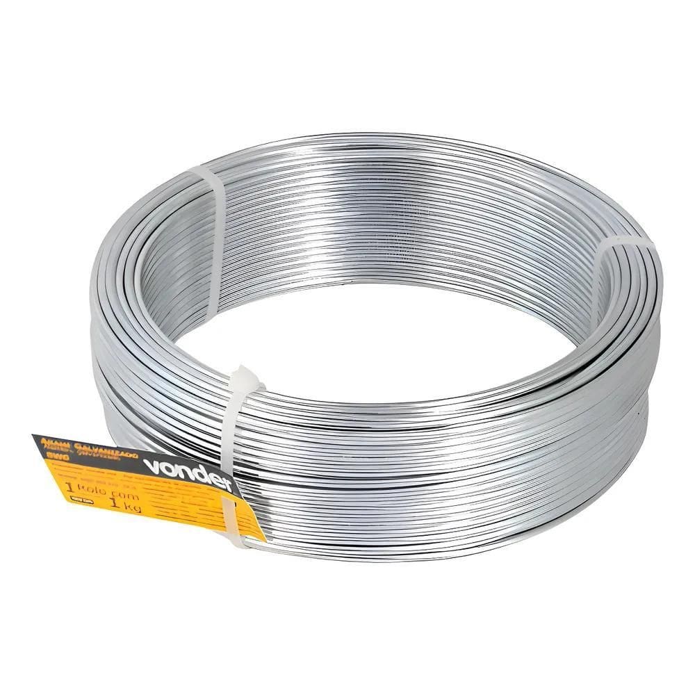 Arame Liso Galvanizado Rolo Bwg 18 Fio 1,24Mm 1Kg 106 Metros