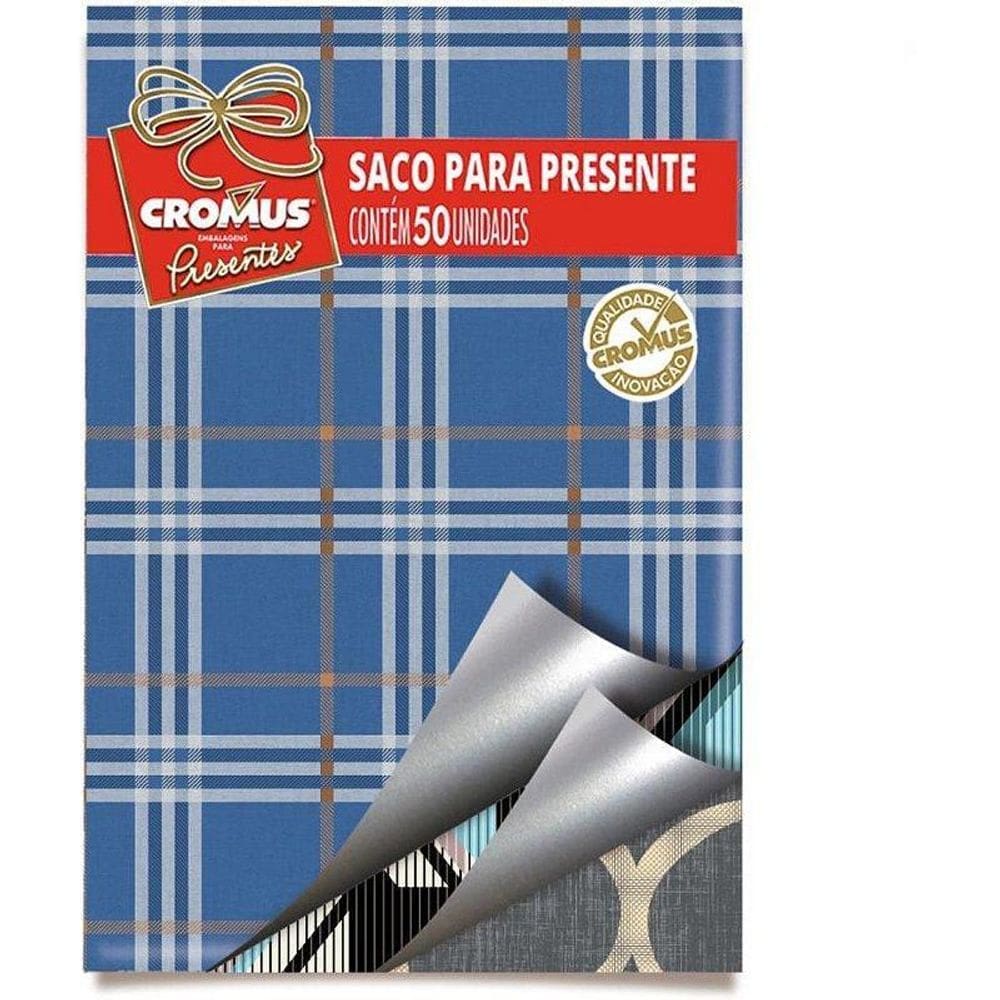 Saco Metalizado 30X45Cm Perolado Masculino 30X44Cm Pct C 50