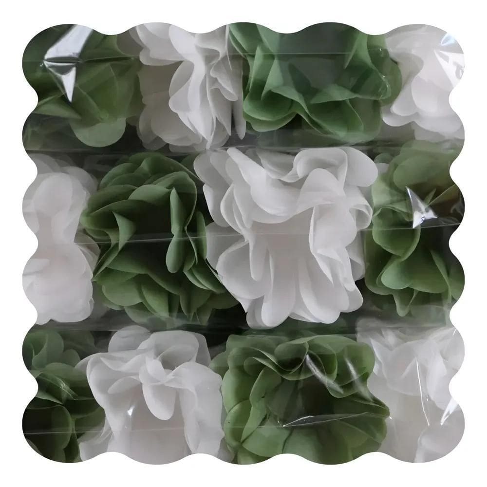 100 Forminhas Super Volume 4 Camadas Kit Branco E Verde Oli