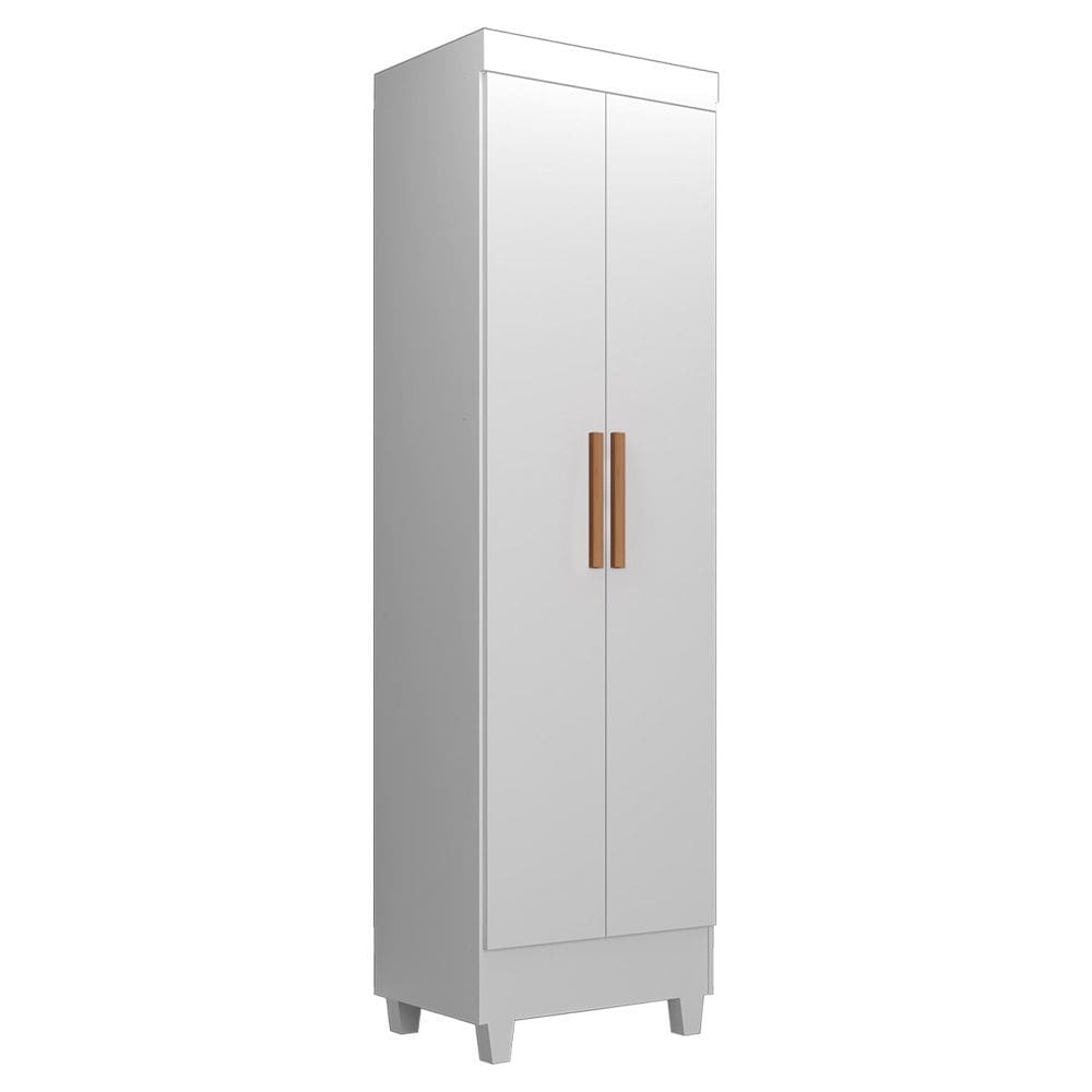 Armário Multiuso Lite 30651 com 2 Portas e 3 Prateleiras - Branco  Móveis Leão