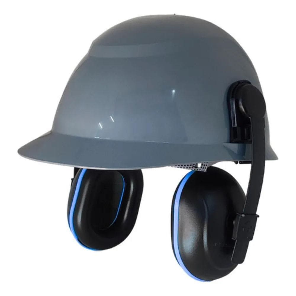 Capacete De Segurança + Abafador De Ruidos Concha + Jug Cinz