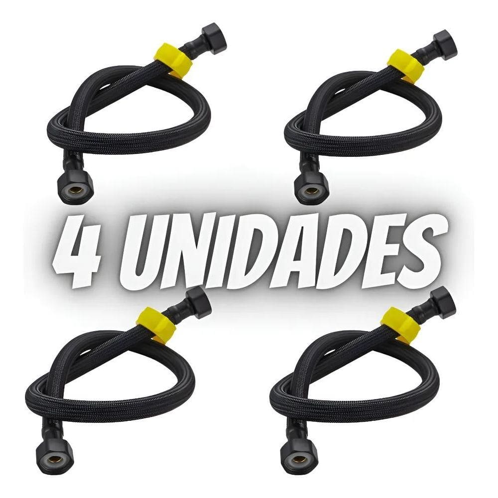 Rabicho Flexivel 50 Cms Engate Mangueira Trançado Aço Inox A