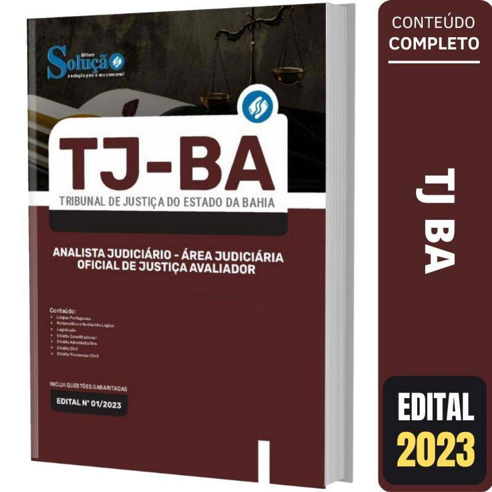 Apostila Tj Ba - Analista - Oficial De Justiça Avaliador