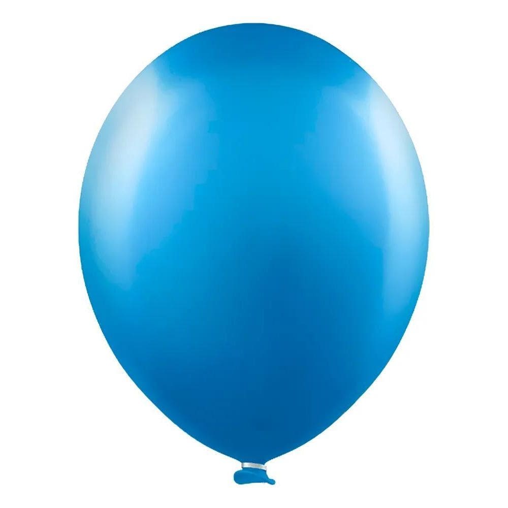 Balão Bexiga Metalizado 16 Polegadas - Gigante - 10 Unida Az