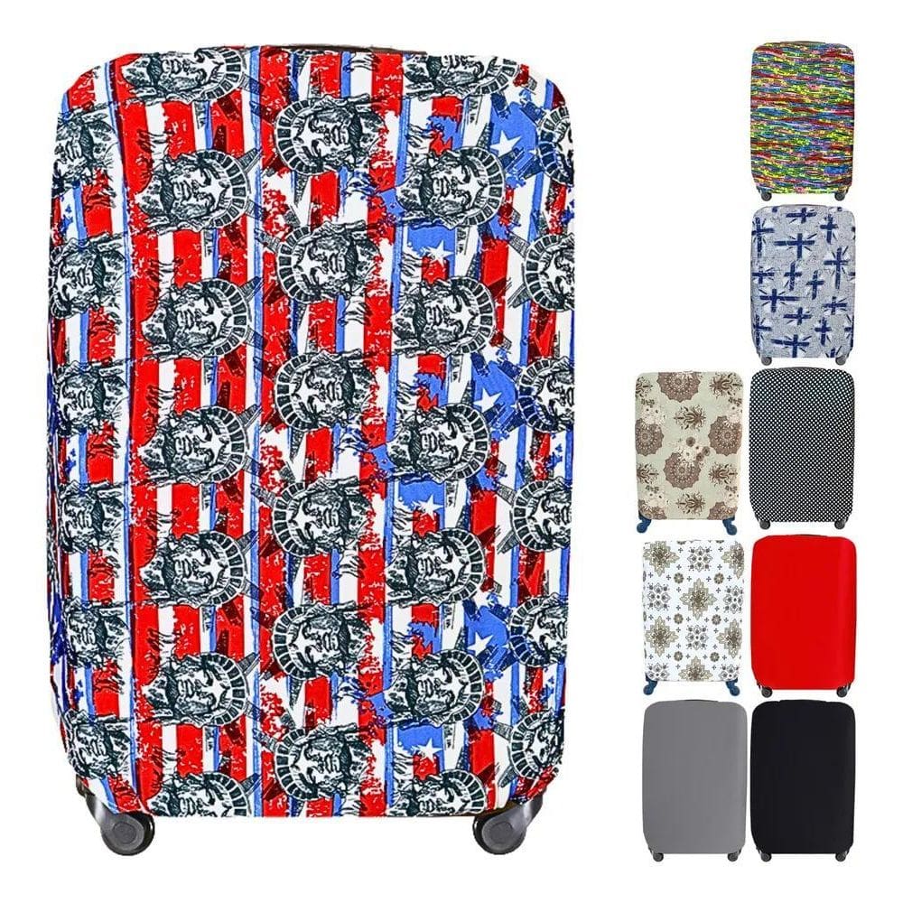 Capa Para Mala Media Com Elastano Estampada Estados Unidos U