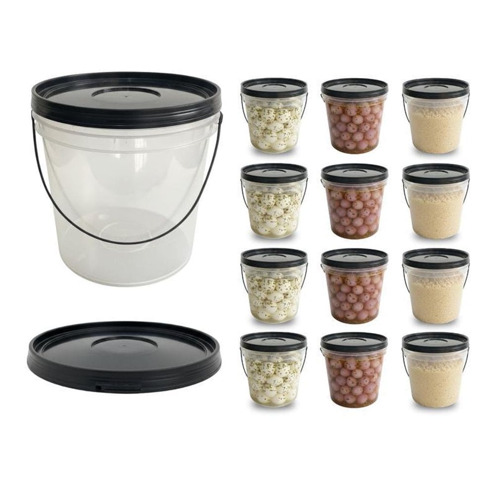 Balde 3.2L Plástico Versátil Resistente - 12 Pçs