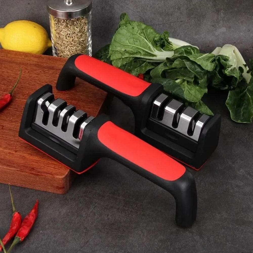 Amolador De Facas 3 Opções Inox Fio