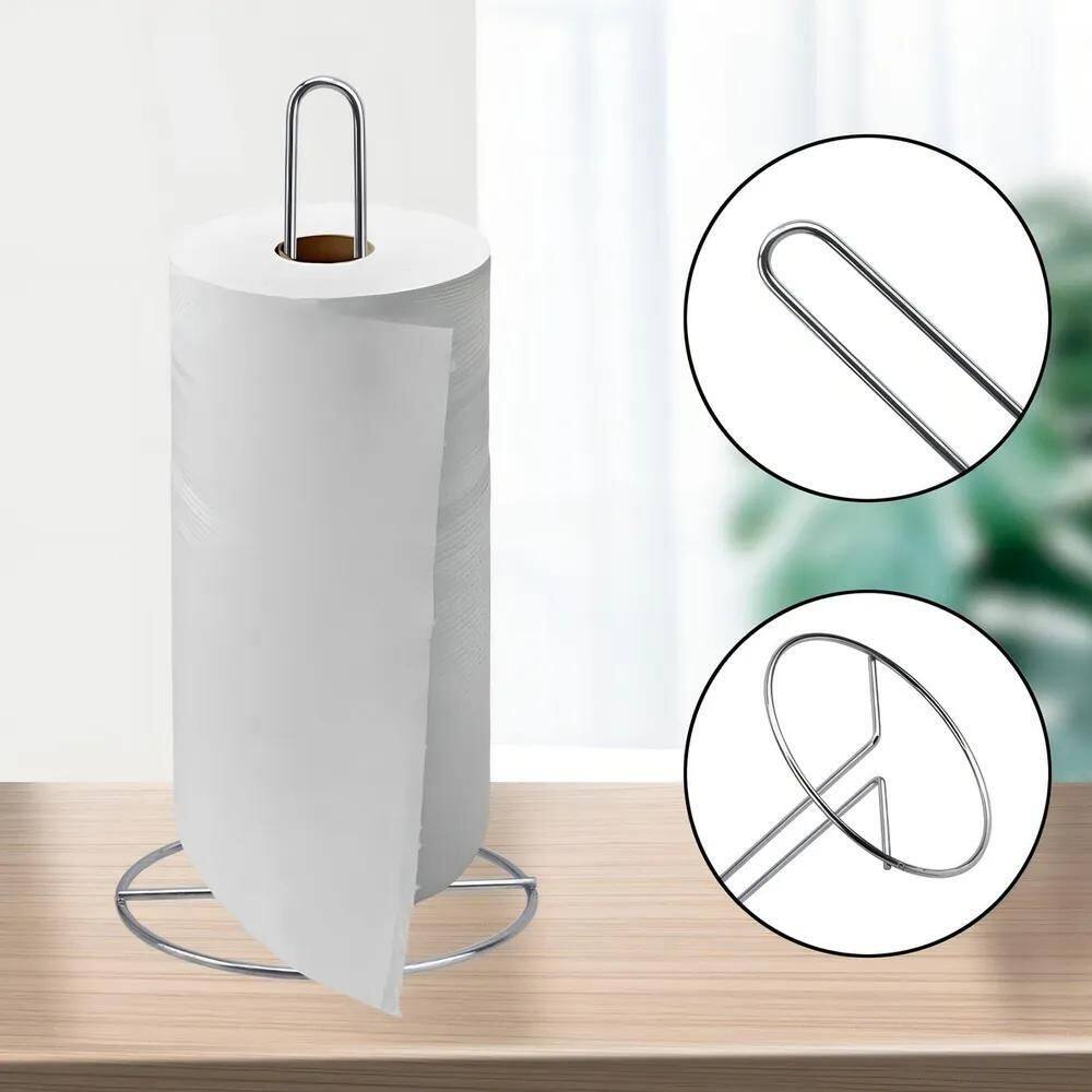 2X Suporte Porta Papel Toalha De Mesa Cromado